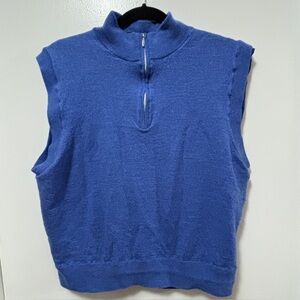 100% Merino Wool Gordon’s Bespoke Golf Collection Fully Lined 1/4 Zip Vest XXL